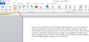 Cara membuat tabel di word 2007