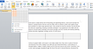 Membuat Tabel Di Word